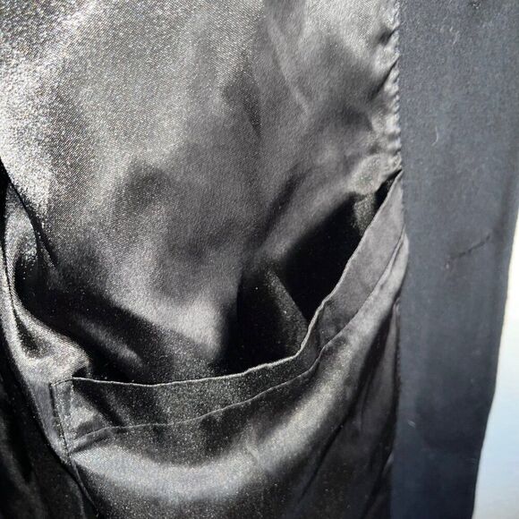 Stafford Men’s Top Coat Black Wool Blend Signature Classic Fit Size 52 - Picture 10 of 16